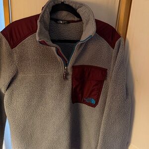 The North Face Gray and Maroon Performance Jacket